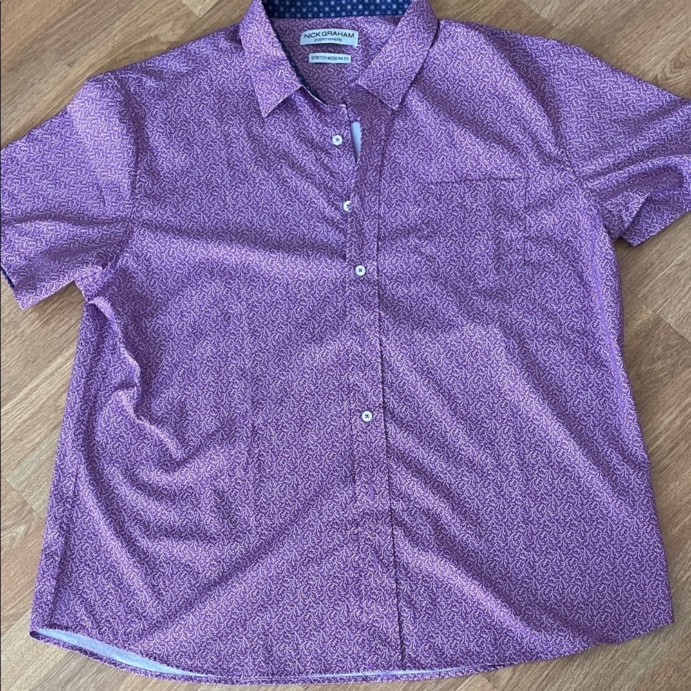 Men's Purple Patterned Casual Shirt